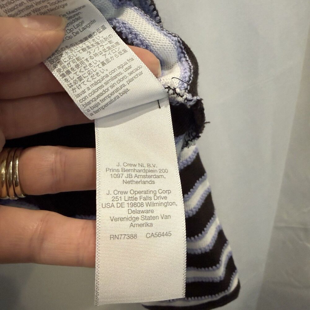 Madewell Women’s Relaxed Purple Brown Stripe V Neck Long Sleeve Pullover XL - Picture 4 of 7
